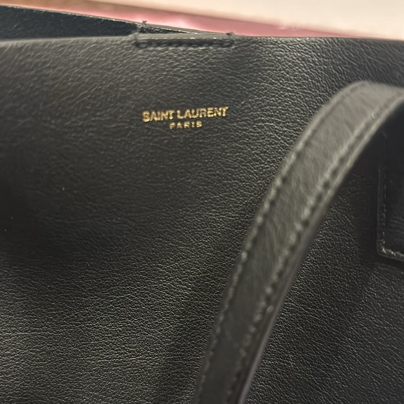 Saint Laurent black leather shopper tote authentic - Picture 3 of 11